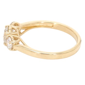 1 1/2 Ct. T.W. Lab-Grown Diamond Certified Ring 14K Yellow Gold