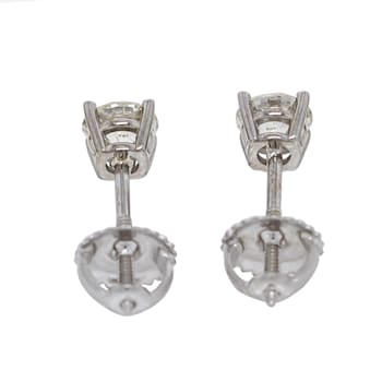 IGI Certified 3/4 Ct. T.W. White Lab-Grown Diamond Stud 14K White Gold Earrings