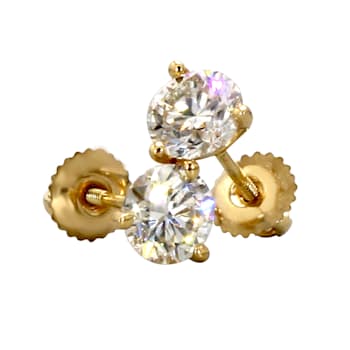 IGI Certified 1.00 Ct. T.W. Lab-Grown Diamond Martini Stud 14K Yellow
Gold Earrings