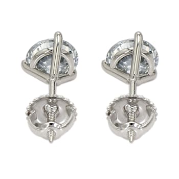 IGI Certified 1 1/2 Ct. T.W. Lab-Grown Diamond Martini Stud 14K White
Gold Earrings