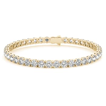 10.00 Ct. T.W. White Lab-Grown Diamond 14K Yellow Gold Classic Tennis Bracelet