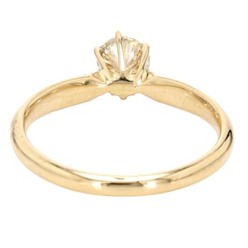 IGI Certified 1.00 Carat Solitaire Lab-Grown Diamond 14K Yellow Gold Ring