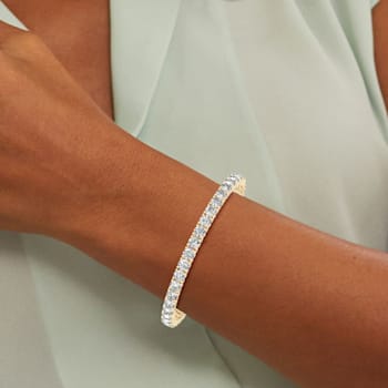 10.00 Ct. T.W. White Lab-Grown Diamond 14K Yellow Gold Classic Tennis Bracelet