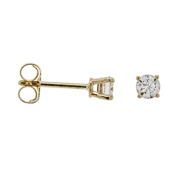 IGI Certified 1/4 Ct. T.W. White H-I Lab Grown Diamond Stud 14K Yellow
Gold Earrings