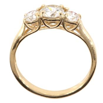 1 1/2 Ct. T.W. Lab-Grown Diamond Certified Ring 14K Yellow Gold