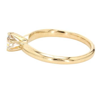 IGI Certified 1.00 Carat Solitaire Lab-Grown Diamond 14K Yellow Gold Ring