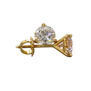 IGI Certified 1.00 Ct. T.W. Lab-Grown Diamond Martini Stud 14K Yellow
Gold Earrings