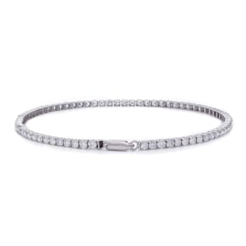 3.00 Ct. T.W. White Lab-Grown Diamond 14K White Gold Trendy Tennis Bracelet