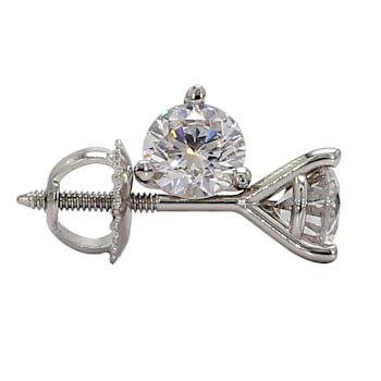 IGI Certified 3/4 Ct. T.W. Lab Grown Diamond Martini Stud 14K White Gold Earrings
