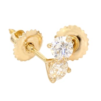 IGI Certified 1/2 Ct. T.W. White Lab Grown Diamond Martini Stud 14K
Yellow Gold Earrings