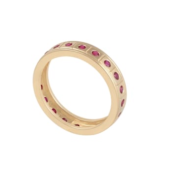 Ruby 18K Yellow Gold Mens Ring 0.71 ctw