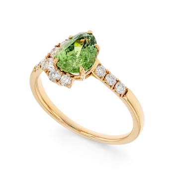 Green Prosperity Demantoid 18K Rose Gold Ring 1.96ctw