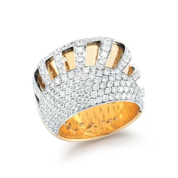 18K Yellow Gold White Diamond Ring 1.77ctw