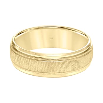 14K Yellow Gold 7MM Florentine Finish with Milgrain Accents Wedding Band
by Brilliant Expressions