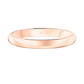 Men’s or Women's 14K Rose Gold 3MM Comfort Fit Classic Wedding Band by
Brilliant Expressions