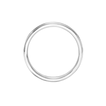 14K White Gold 6MM Dual Finish Comfort Fit Grooved Engraving Wedding
Band by Brilliant Expressions