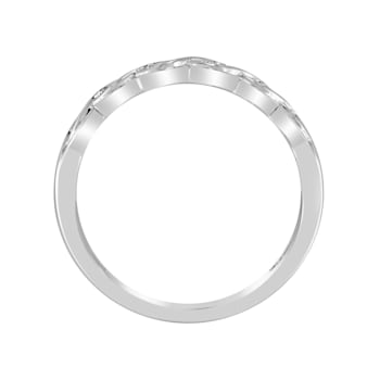 10K White Gold 0.04 ct Diamond-Accented Eternal Twist Band (I-J Color,
I2-I3 Clarity)