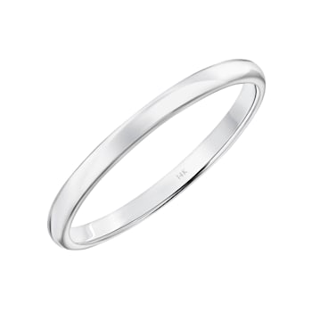 Men’s or Women's 14K White Gold 2MM Comfort Fit Classic Wedding Band by
Brilliant Expressions