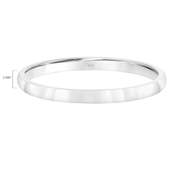 Men’s or Women's 14K White Gold 2MM Comfort Fit Classic Wedding Band by
Brilliant Expressions