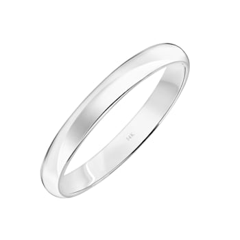 Men’s or Women's 14K White Gold 3MM Comfort Fit Classic Wedding Band by
Brilliant Expressions
