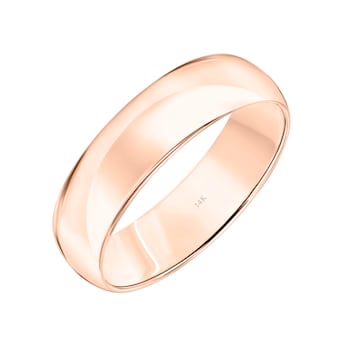 Men’s or Women's 14K  Rose Gold 6MM Comfort Fit Classic Wedding Band by
Brilliant Expressions