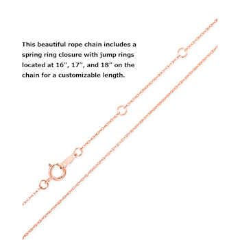 10K Rose Gold 1/4 Ctw Diamond Open Heart Adjustable Necklace (I-J Color,
I2-I3 Clarity), 16-18 inch