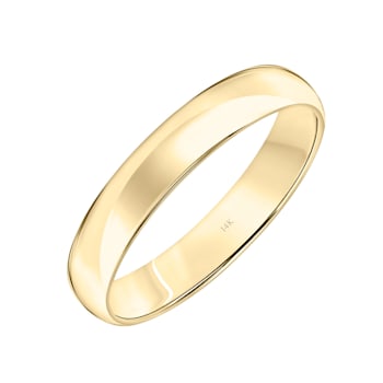 Men’s or Women's 14K Yellow Gold 4MM Comfort Fit Classic Wedding Band by
Brilliant Expressions