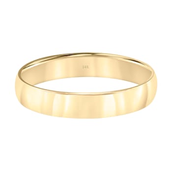Men’s or Women's 14K Yellow Gold 4MM Comfort Fit Classic Wedding Band by
Brilliant Expressions