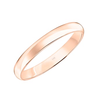 Men’s or Women's 14K Rose Gold 3MM Comfort Fit Classic Wedding Band by
Brilliant Expressions