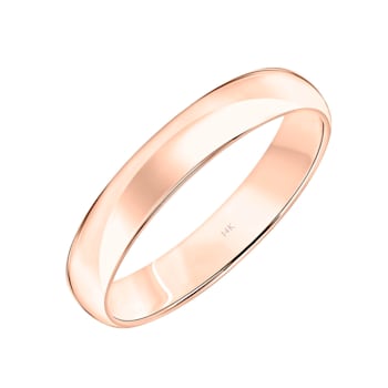 Men’s or Women's 14K Rose Gold 4MM Comfort Fit Classic Wedding Band by
Brilliant Expressions