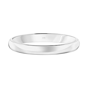 Men’s or Women's 14K White Gold 3MM Comfort Fit Classic Wedding Band by
Brilliant Expressions