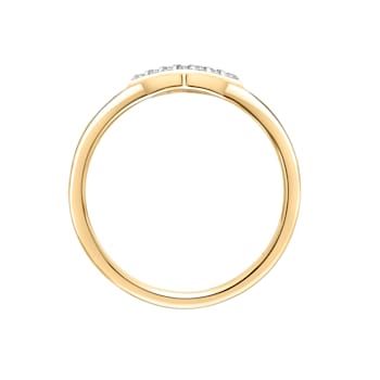 Women's Diamond Stackable Ring in 18k Yellow Gold Vermeil 1/10ct (I-J
Color, I3 Clarity)