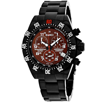 Roberto Bianci Men's Fontana Brown Dial Black Stainless Steel Watch