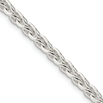 Sterling Silver 3.7mm Round Spiga Chain Necklace