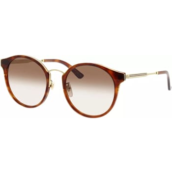 Gucci Brown and Gold Tone Frame / Brown Gradient Lens Sunglasses