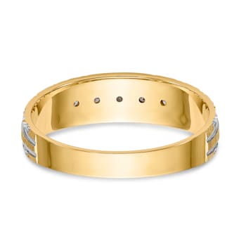 14K Yellow Gold AA Quality Mens Wedding Band