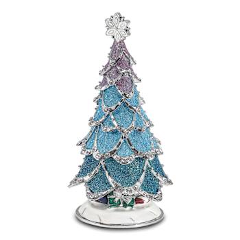 ARCTIC BLUE Christmas Tree Trinket Box
