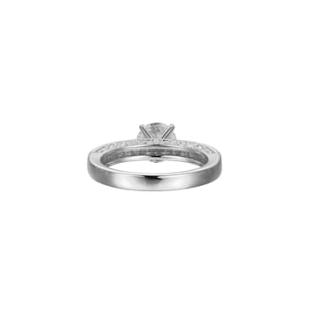 White Cubic Zirconia Platineve Ring With Band 3.63ctw