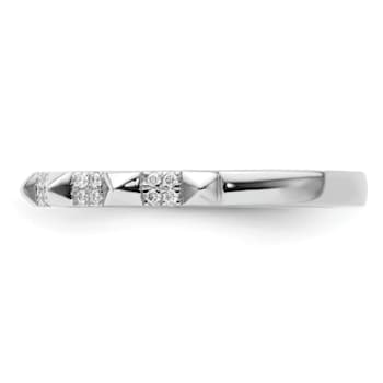 14K White Gold Stackable Expressions Diamond Ring 0.128ctw
