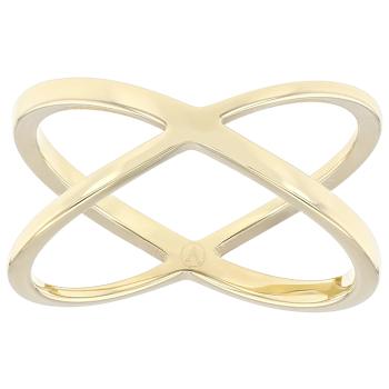 Gold-Tone Crossover Ring