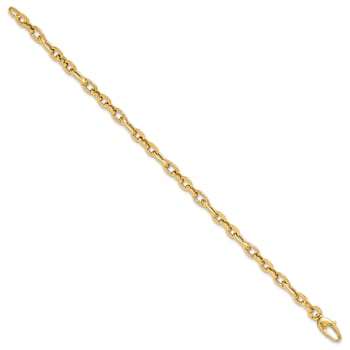 14k Yellow Gold 5.22mm Polished Fancy Link Bracelet