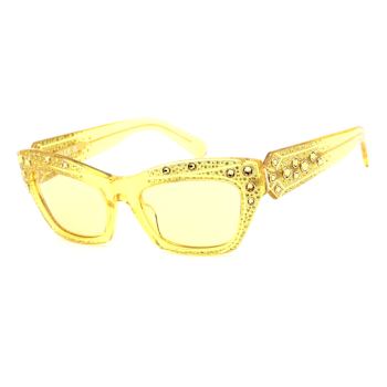 Swarovski Shiny Yellow with Crystal Accent Frame / Roviex Lens Sunglasses