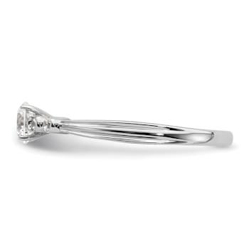 Rhodium Over 10K White Gold Lab Grown Diamond VS/SI GH, Complete
Engagement Ring 0.5ctw