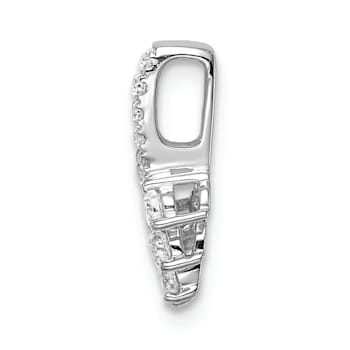 Rhodium Over 14K White Gold Lab Grown Diamond SI1/SI2, G H I, Small Leaf
Chain Slide 0.25ctw