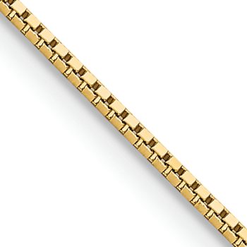 14k Yellow Gold 0.95mm Box Chain 22 Inches