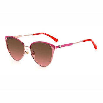 Kate Spade IANNA Rose Gold Cat Eye Frame / Brown Pink Lenses Sunglasses