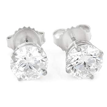 Lab-Grown Diamond Stud Earrings In 14K White Gold 3.00ctw