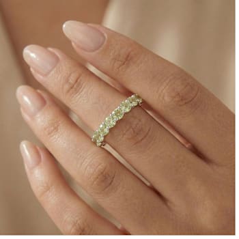 Peridot Stackable Band Ring In Sterling Silver