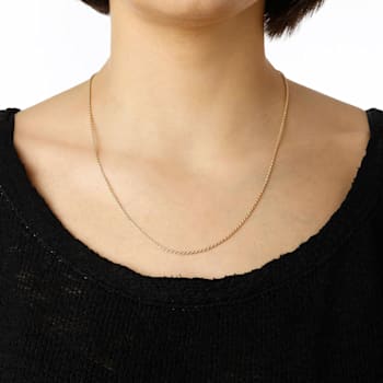 18K Yellow Gold Plated Sterling Silver 1.46 mm Adjustable Rope Chain
22" Necklace