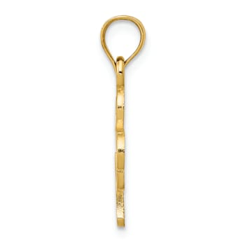 14K Yellow Gold 3 Leaf Clover Pendant